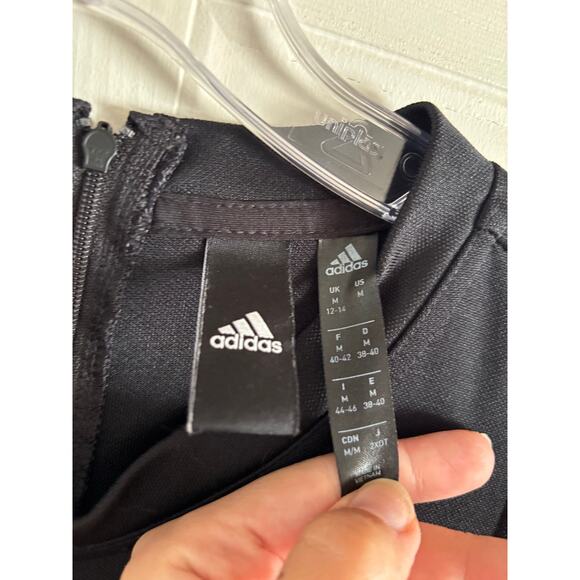 Limited Edition adidas Women's 3 Stripes Cropped Leg Snap Romper Jumpsuit M - Picture 7 of 8